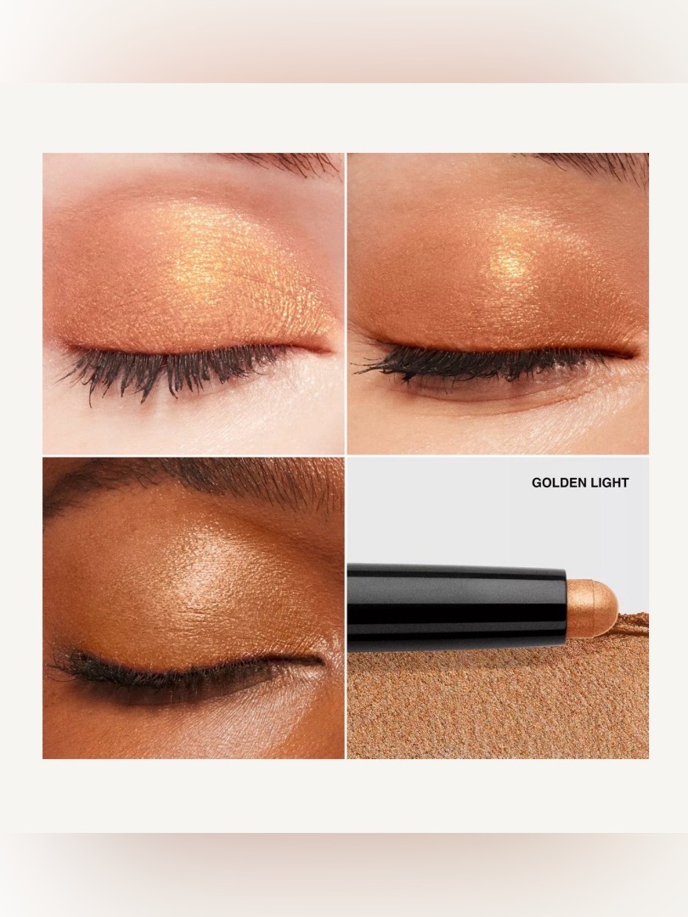 NEW [Bobbi Brown] 24-hr Cream Eyeshadow Stick, Golden Light Chrome .05 oz/1.6 g - Picture 4 of 12
